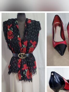 Leather 2 Tone Heels /8